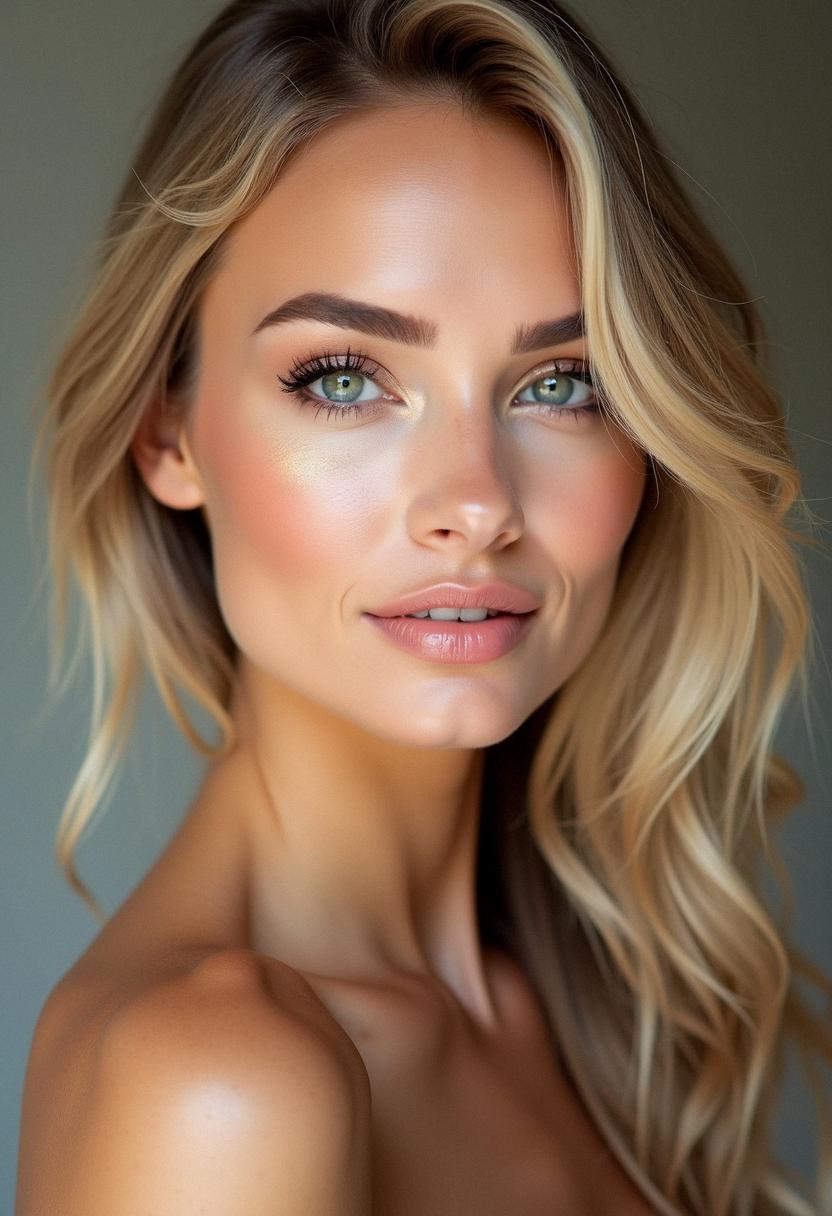 soft glam makeup for blondes