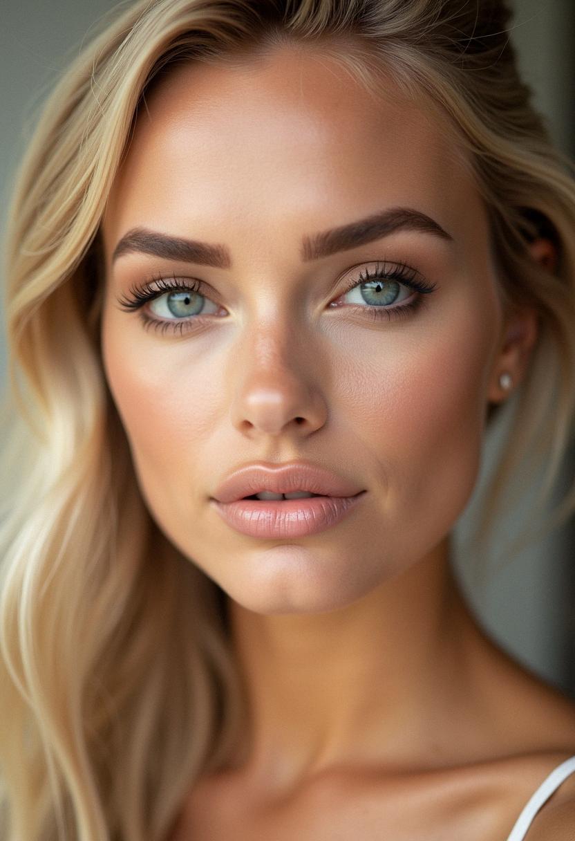 soft glam makeup for blondes