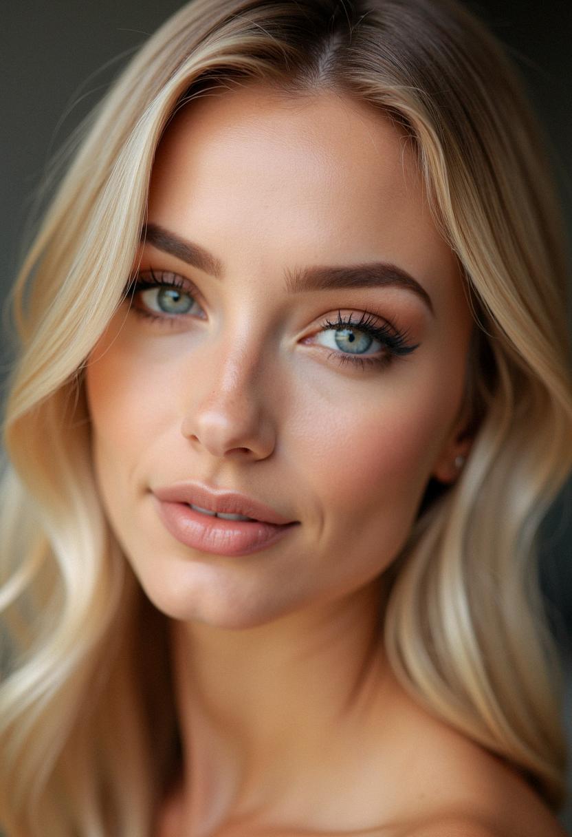 soft glam makeup for blondes