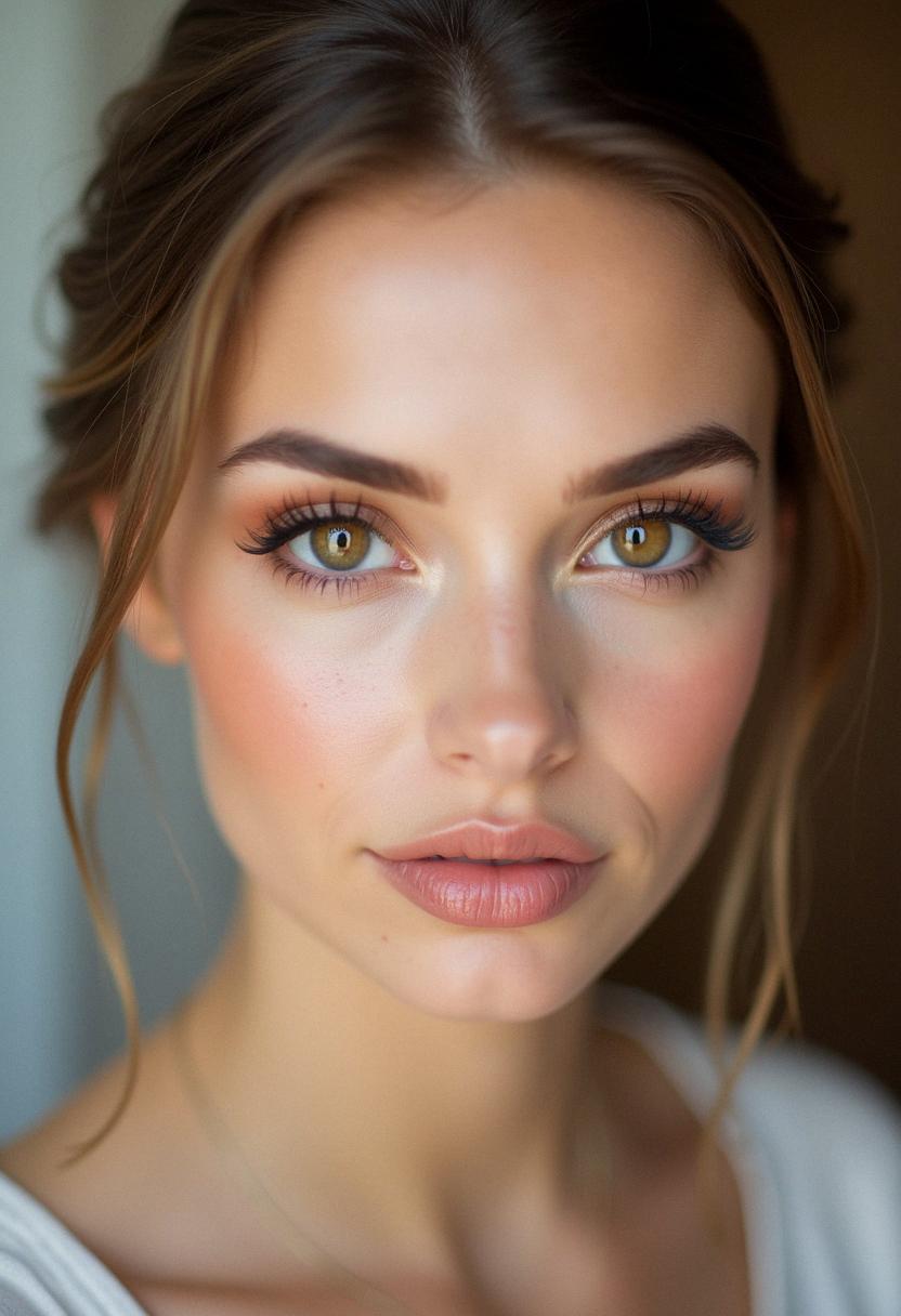 soft glam makeup hazel eyes