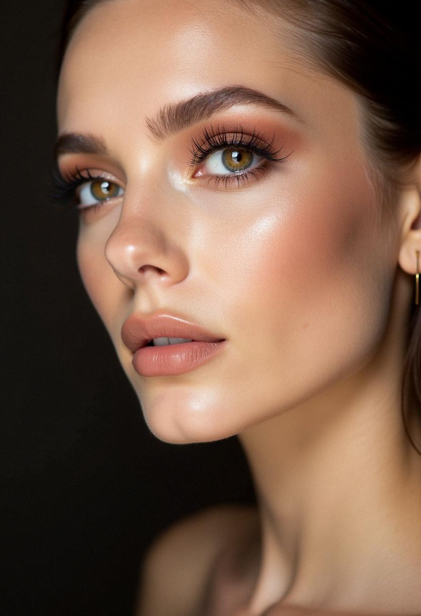 soft glam makeup hazel eyes