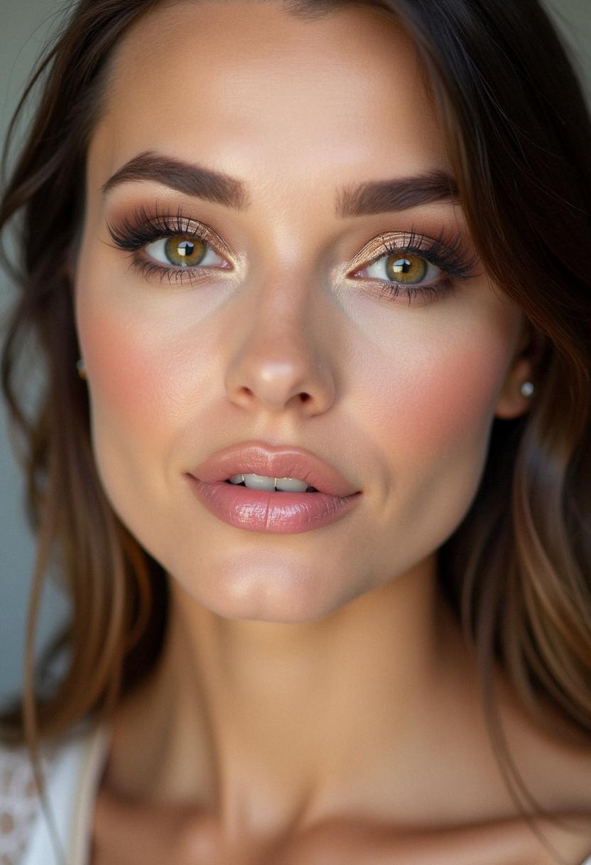 soft glam makeup hazel eyes