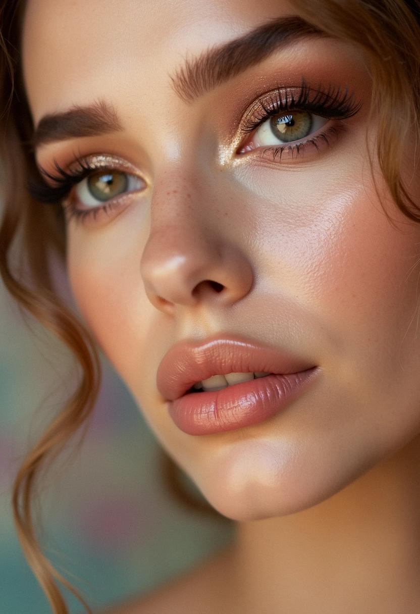 soft glam makeup hazel eyes