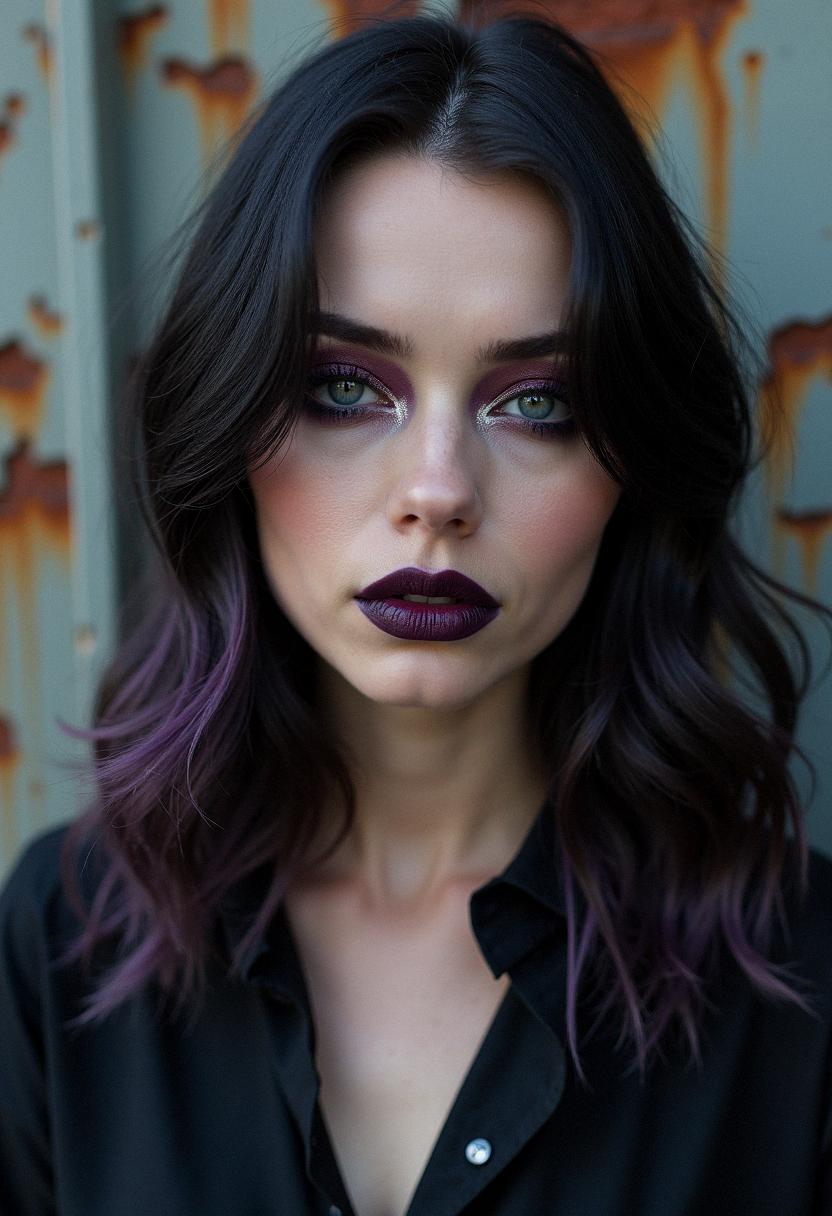 soft goth makeup grunge