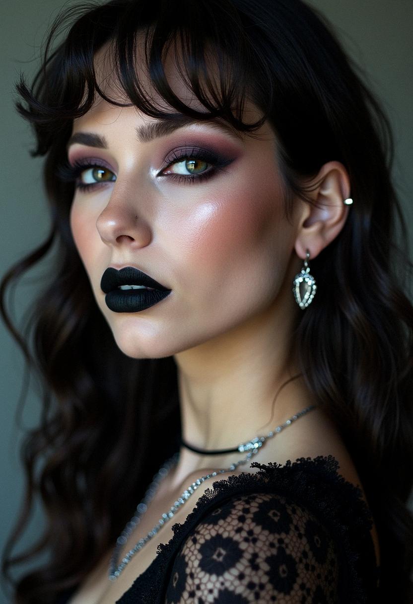soft goth makeup grunge