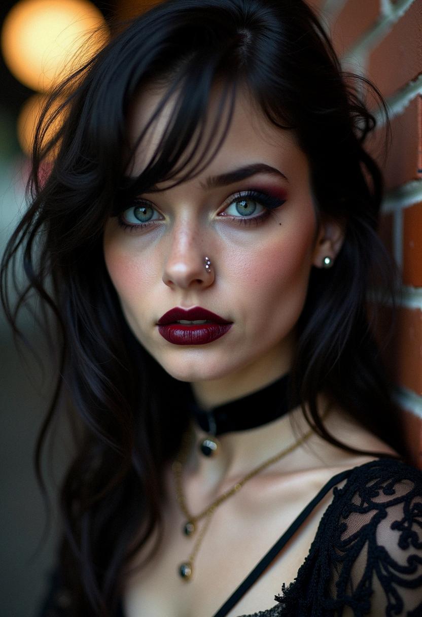 soft goth makeup grunge