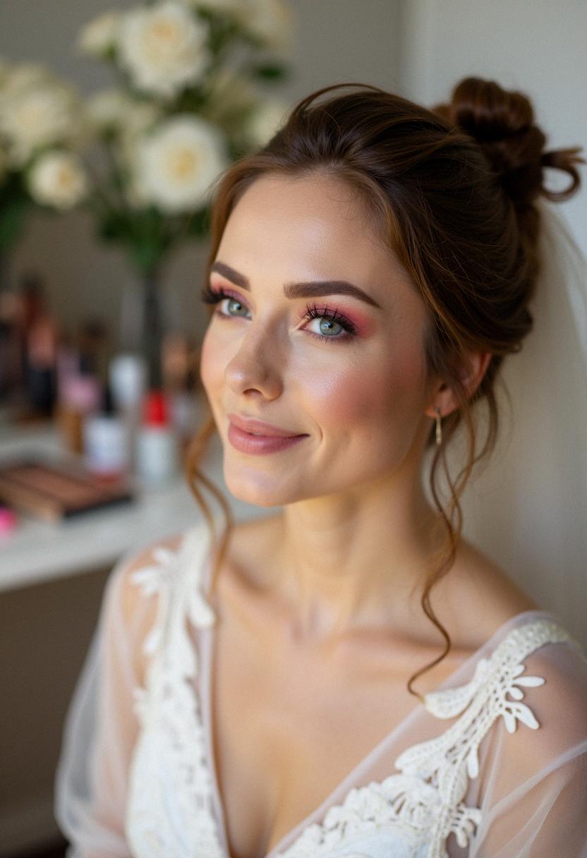 soft makeup bridesmaid