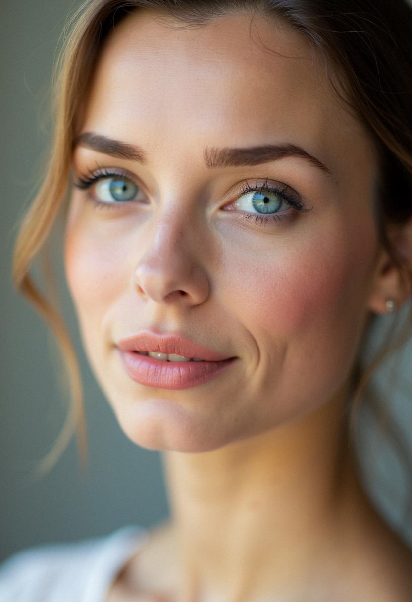 soft makeup for blue eyes