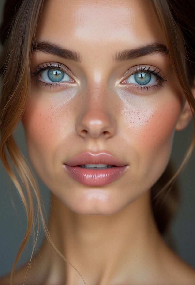 soft makeup for blue eyes