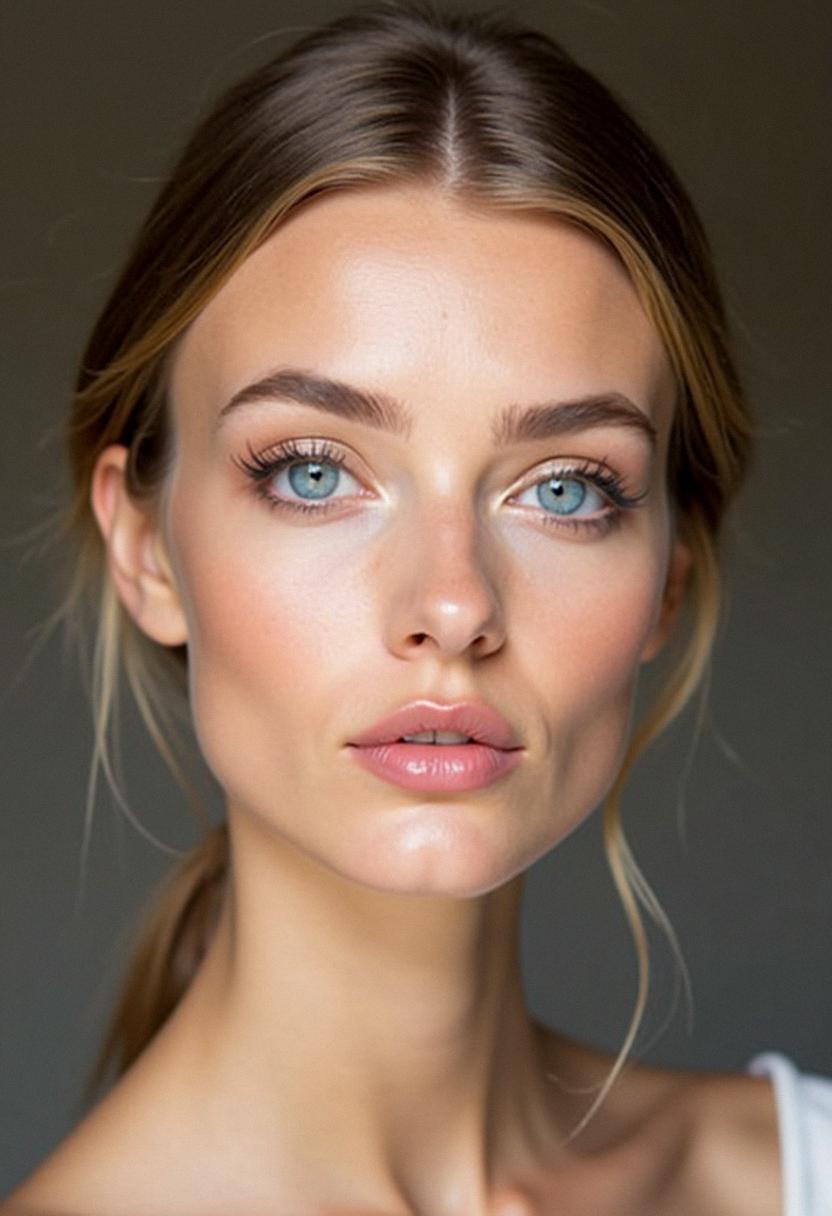 soft makeup for blue eyes