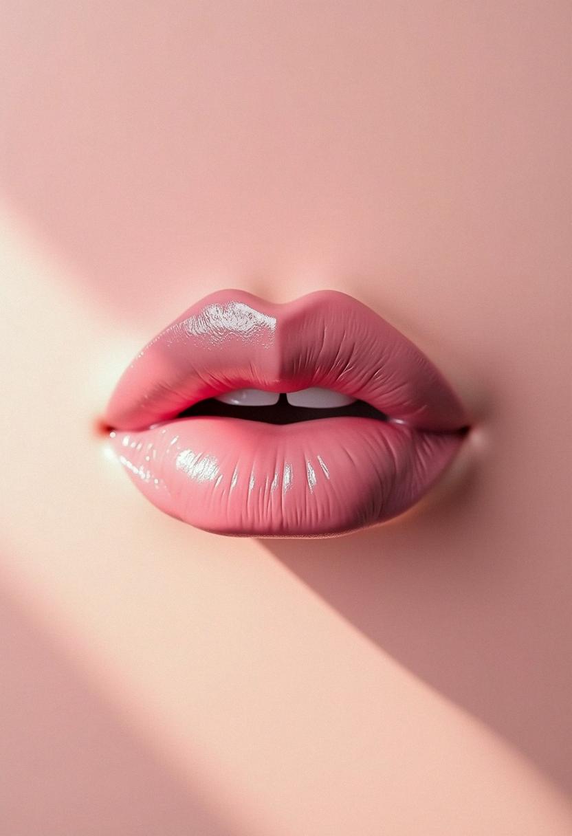 soft pink lips aesthetic