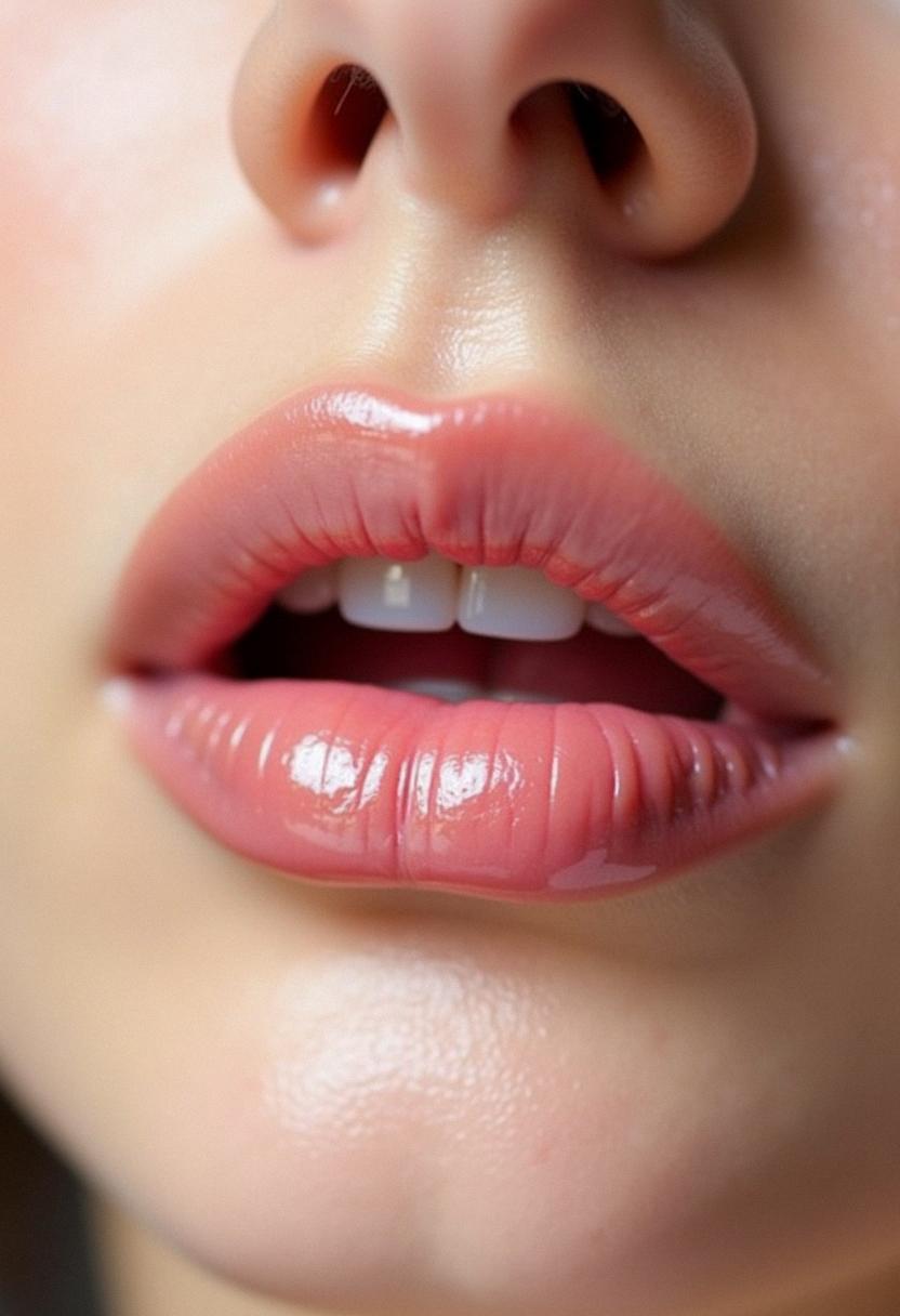 soft pink lips aesthetic