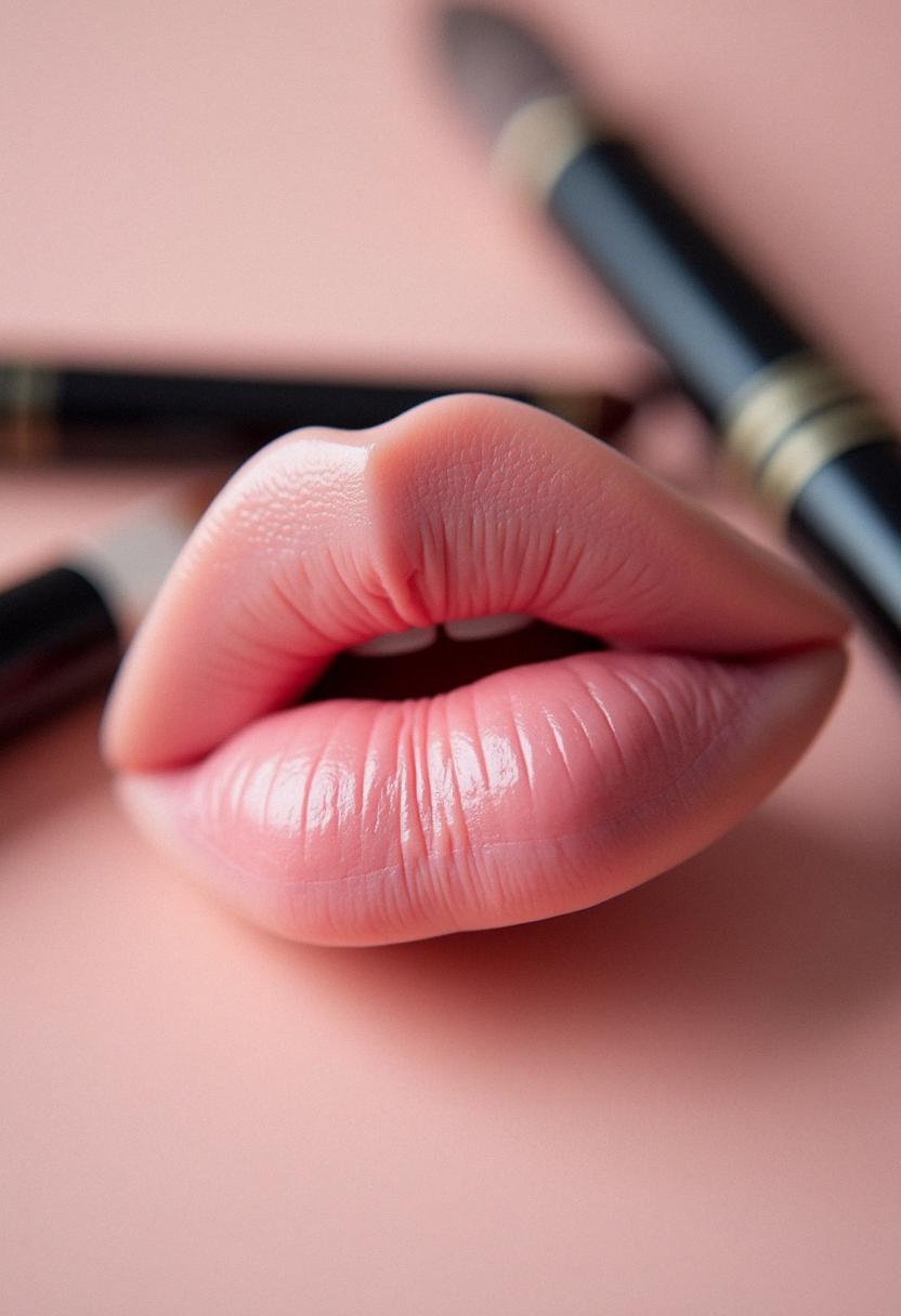 soft pink lips aesthetic