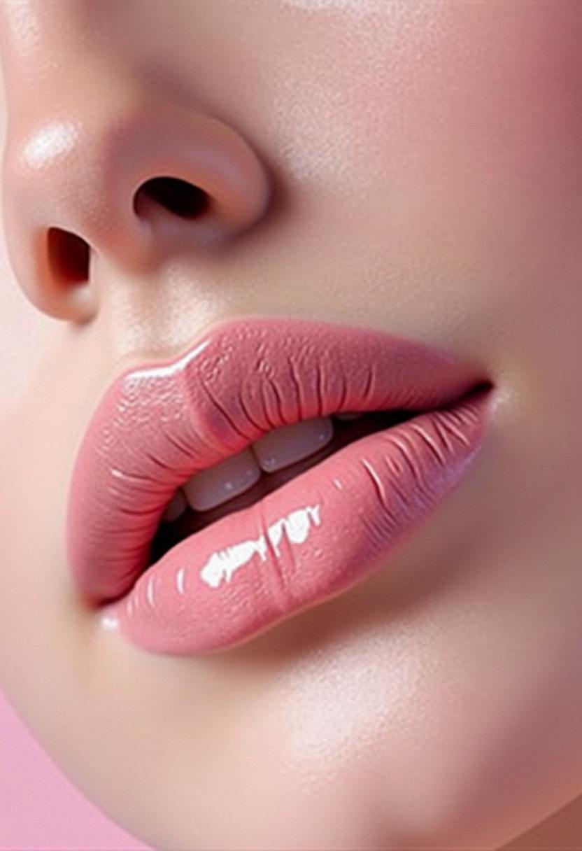 soft pink lips aesthetic