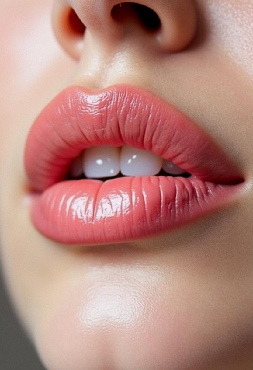 soft pink lips aesthetic