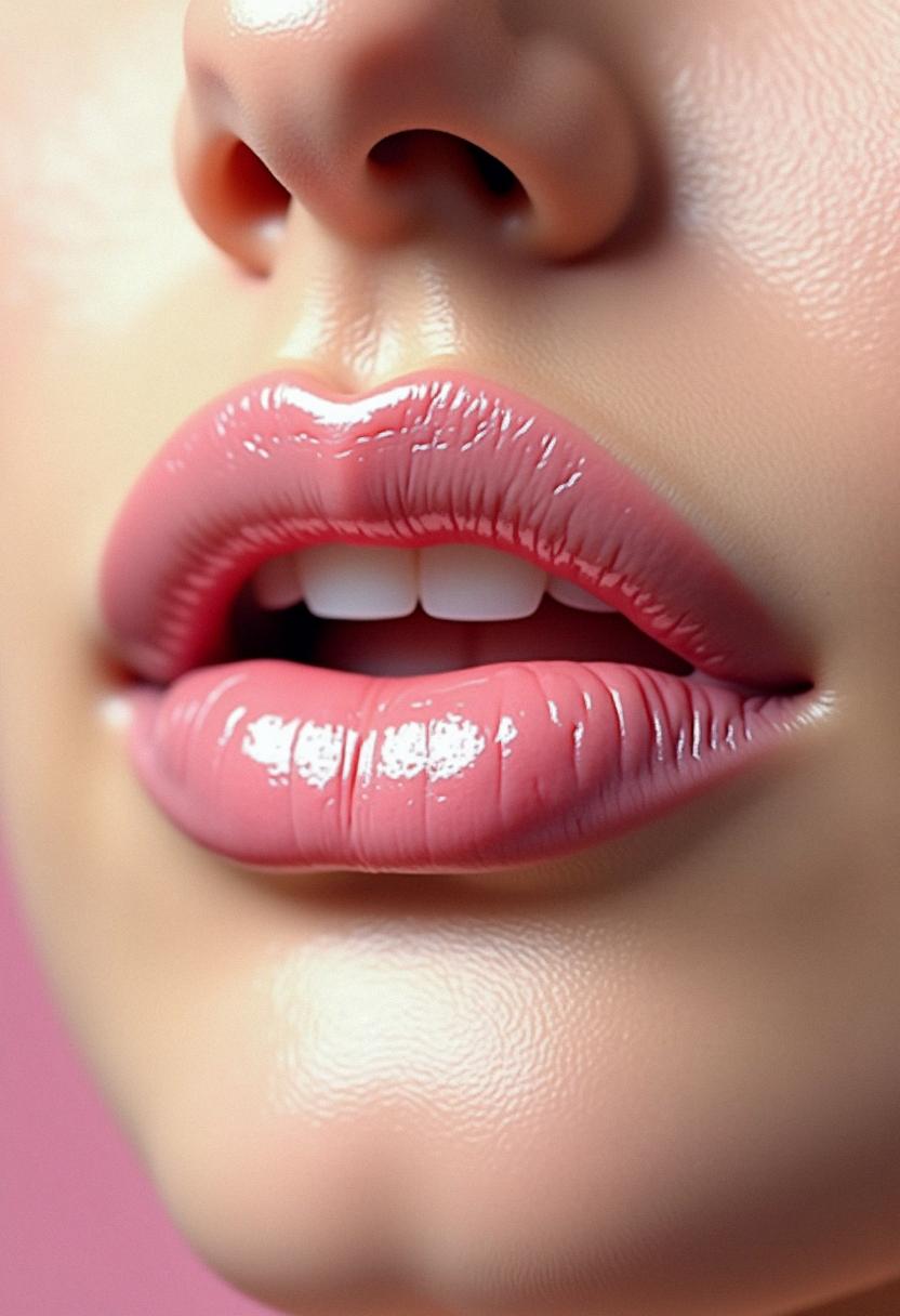 soft pink lips aesthetic