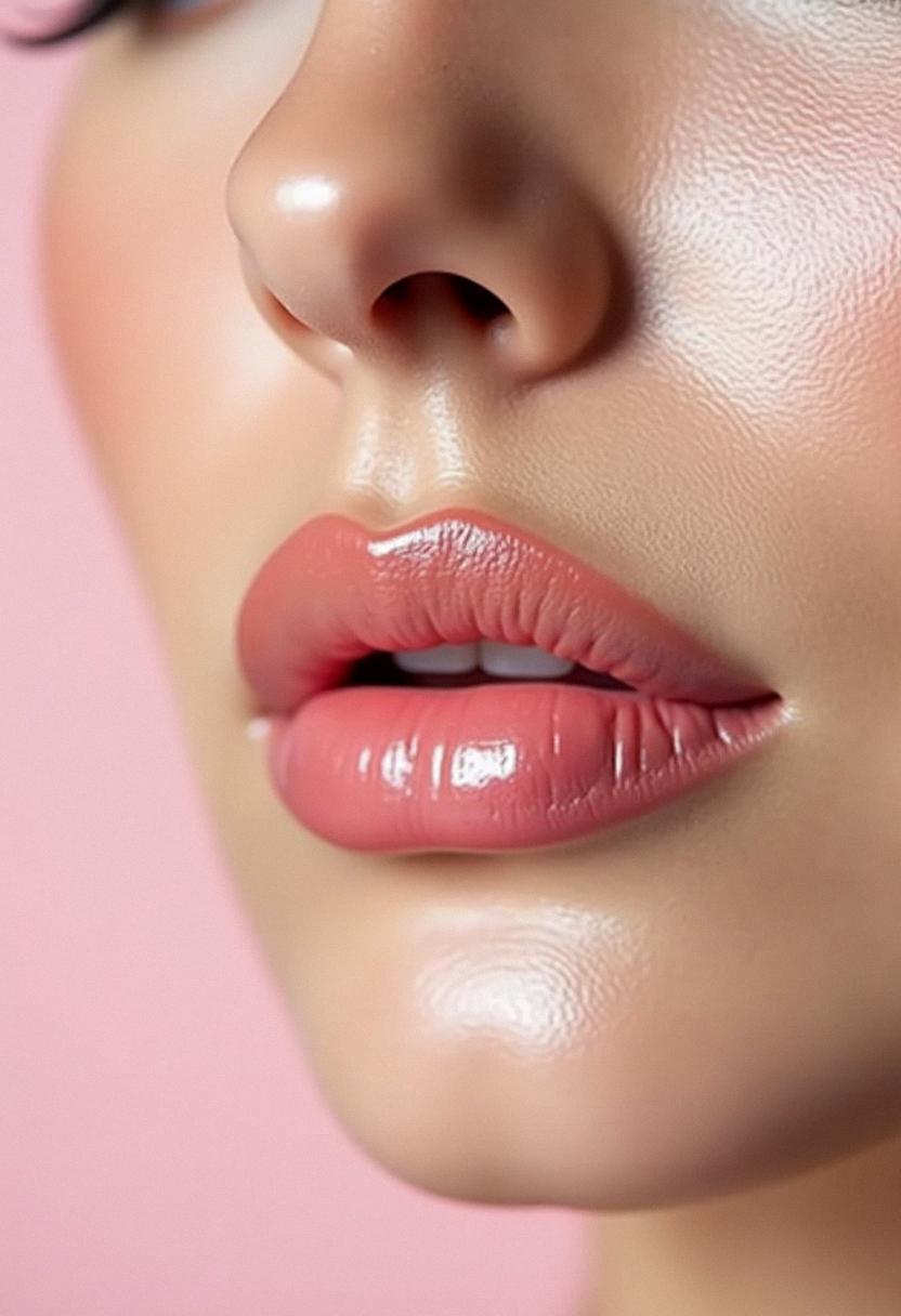 soft pink lips aesthetic