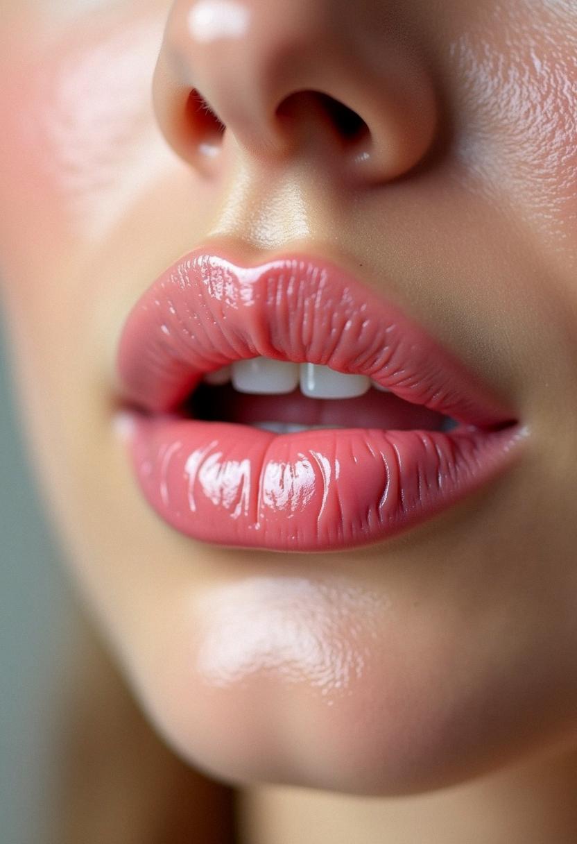 soft pink lips aesthetic