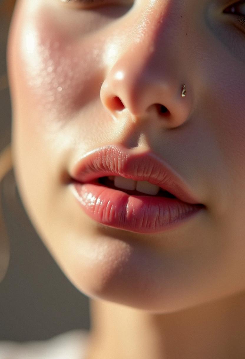 soft pink lips aesthetic