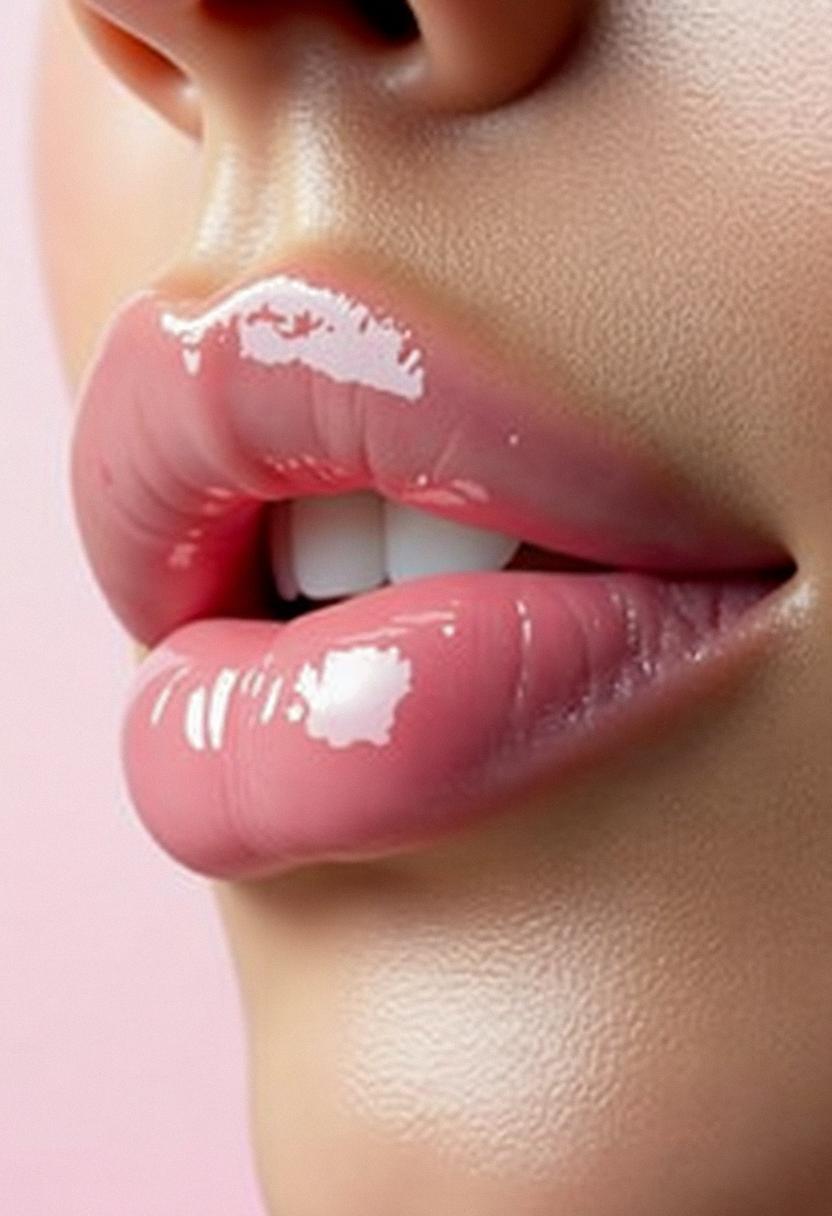 soft pink lips aesthetic