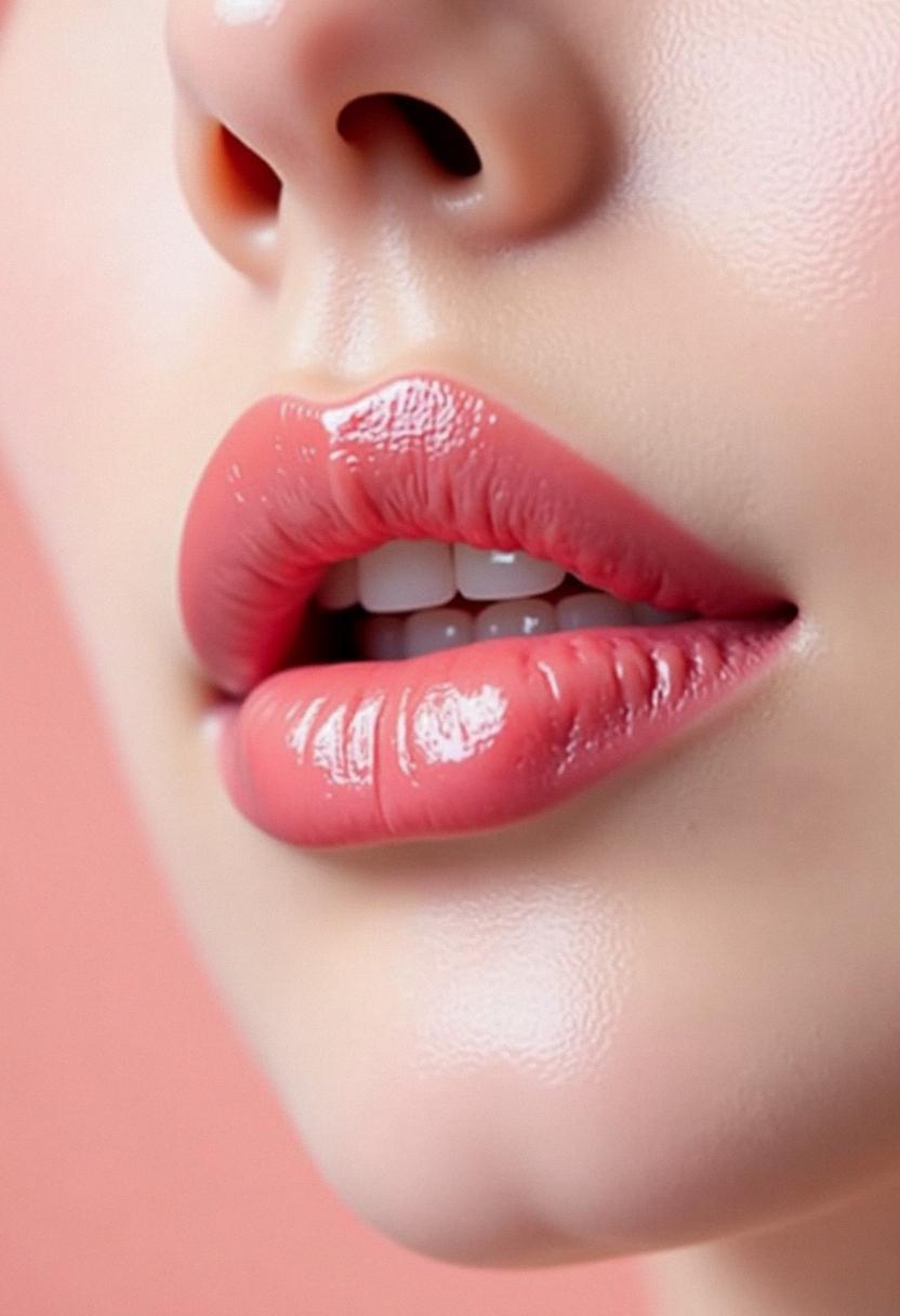 soft pink lips aesthetic