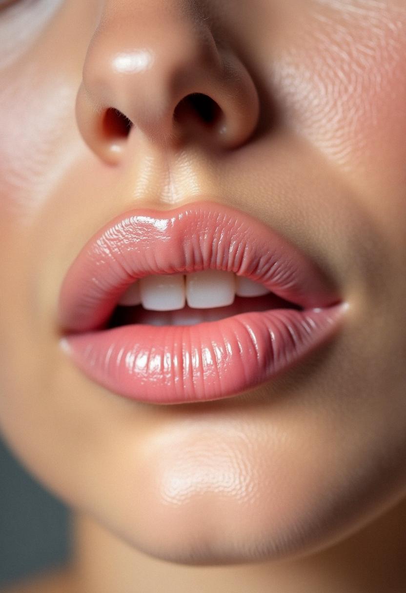 soft pink lips aesthetic