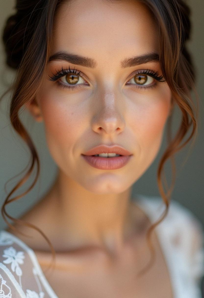 soft wedding makeup for brown eyes