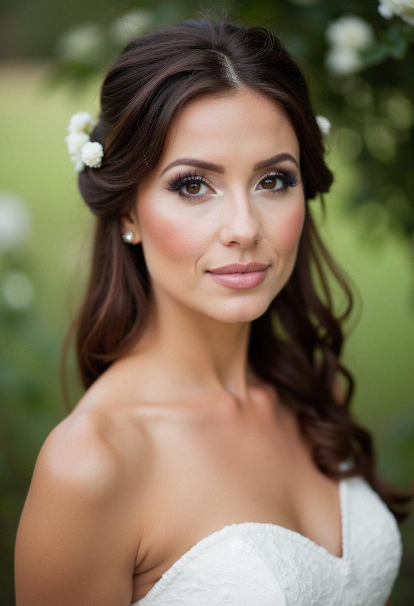 soft wedding makeup for brown eyes