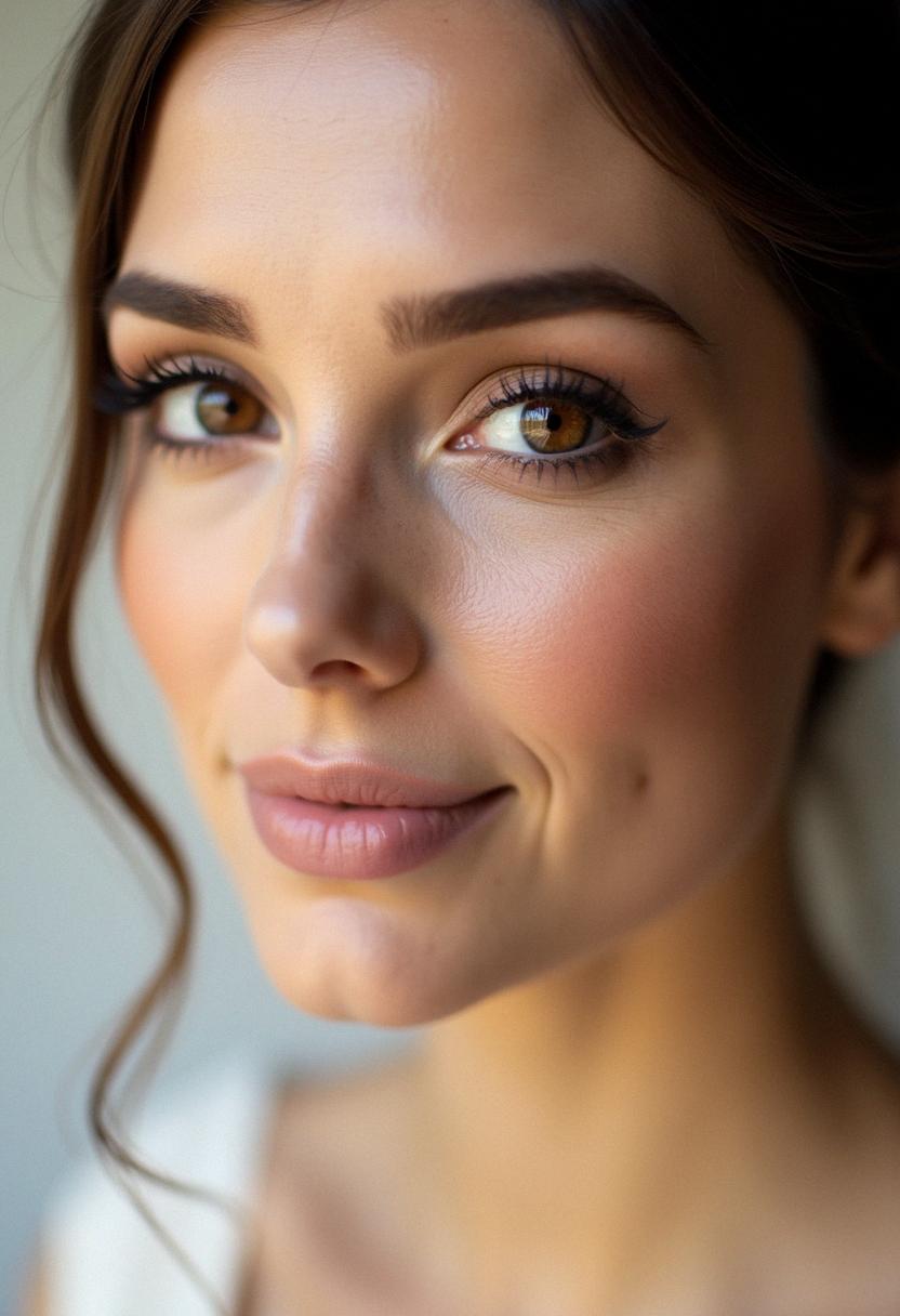 soft wedding makeup for brown eyes
