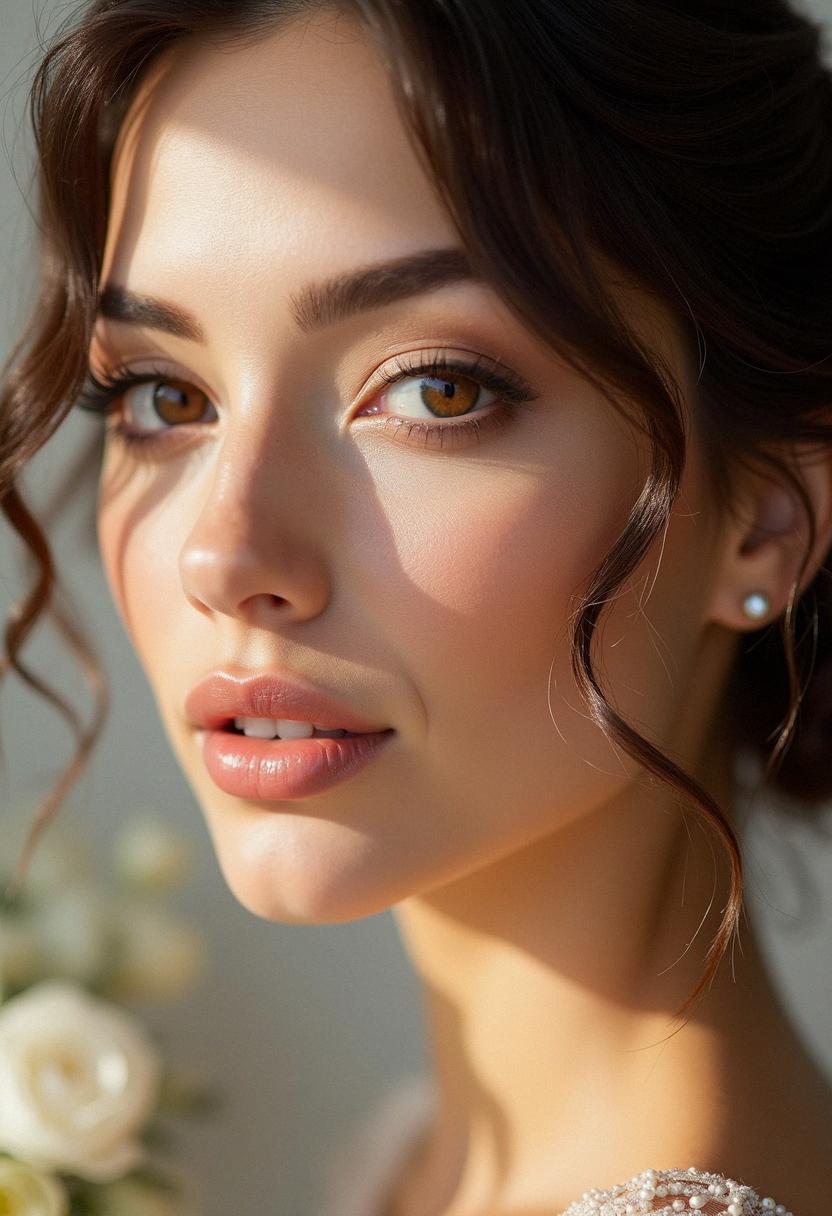soft wedding makeup for brown eyes