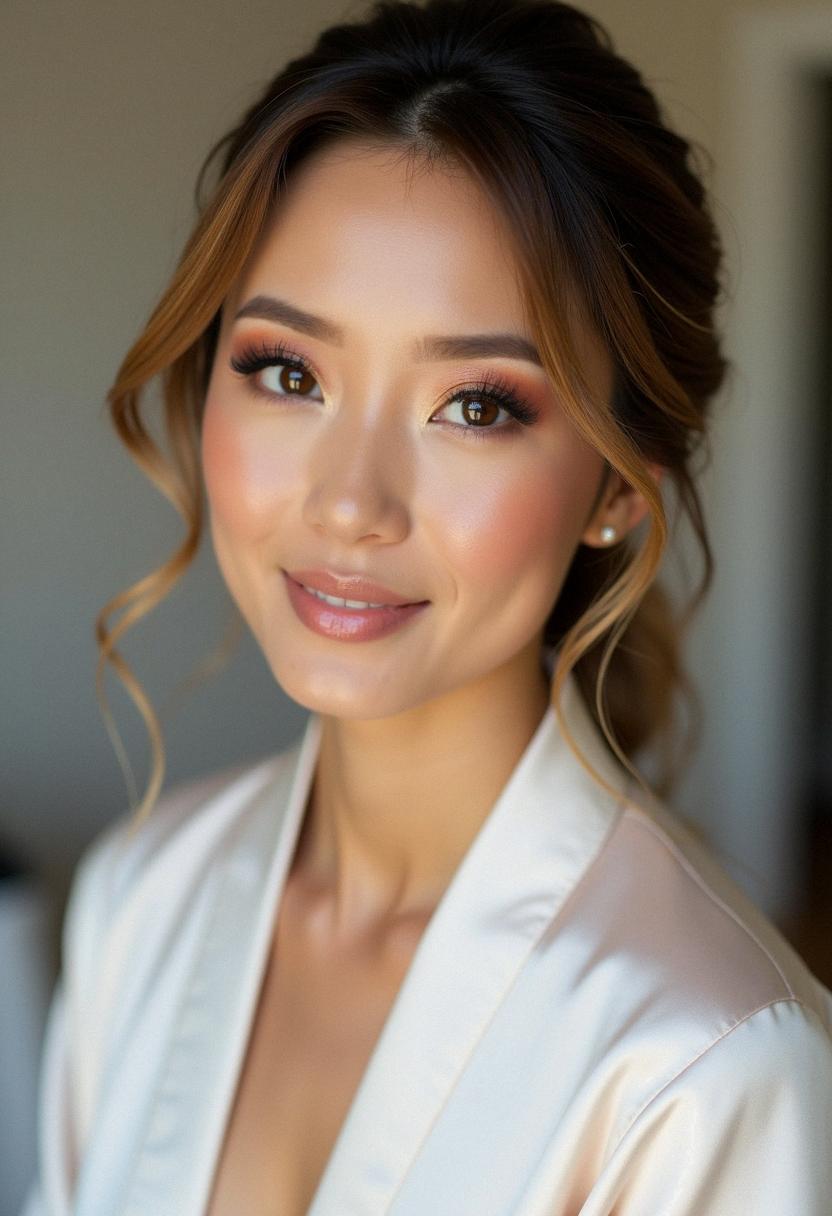 soft wedding makeup for brown eyes