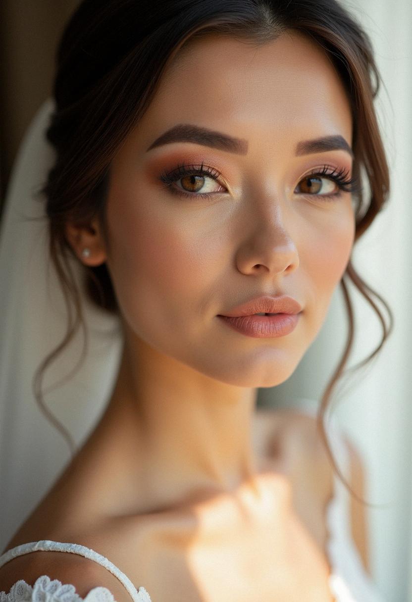 soft wedding makeup for brown eyes