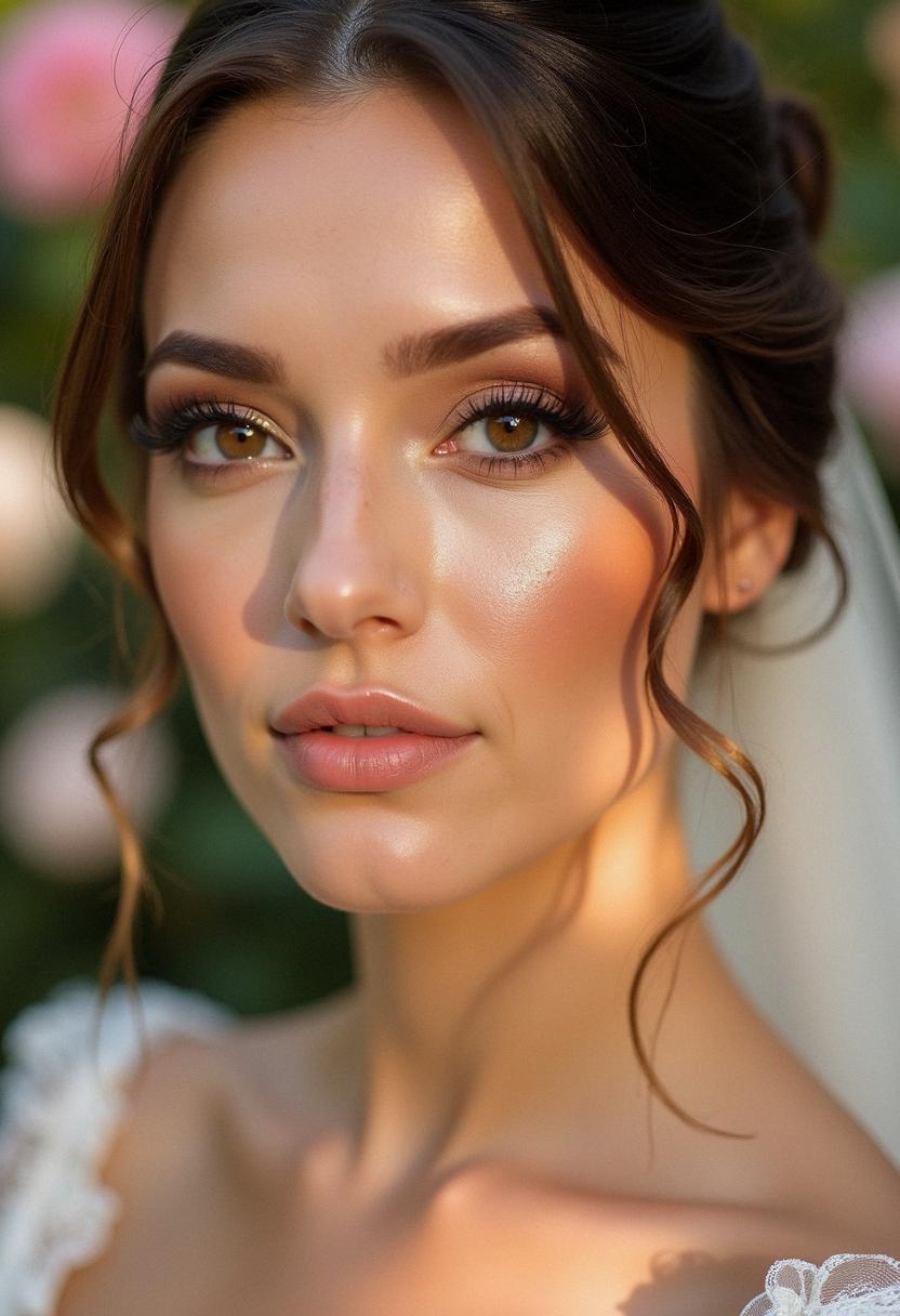 soft wedding makeup for brown eyes