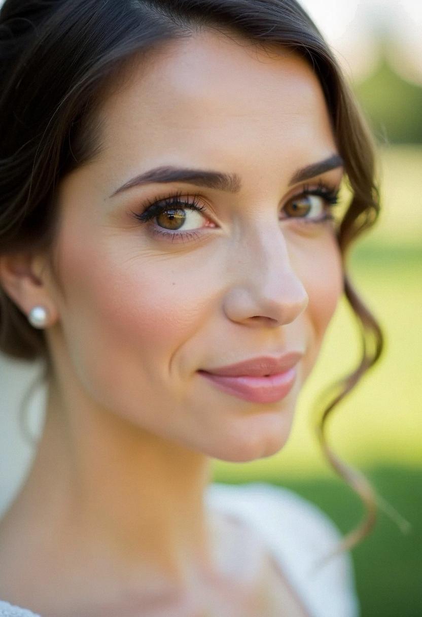 soft wedding makeup for brown eyes