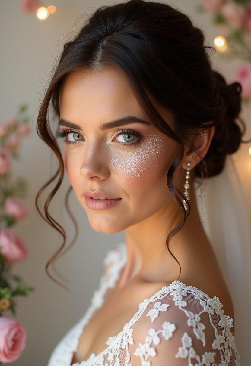 sparkly wedding makeup bride sparkly wedding makeup bride