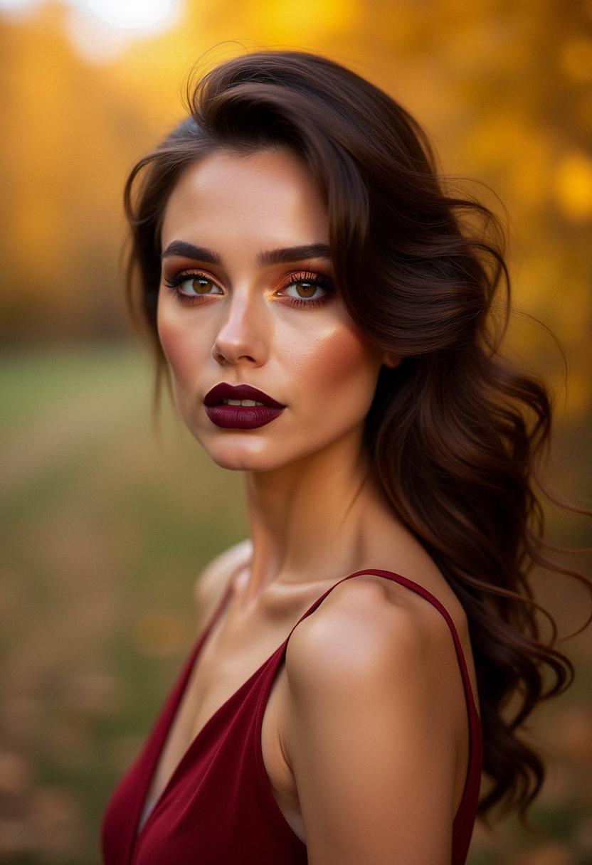 strong autumn makeup