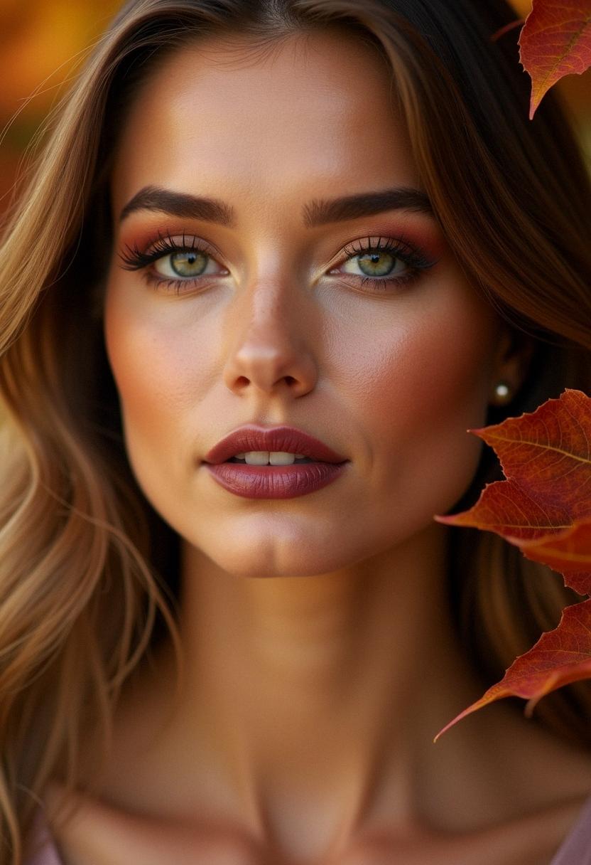strong autumn makeup