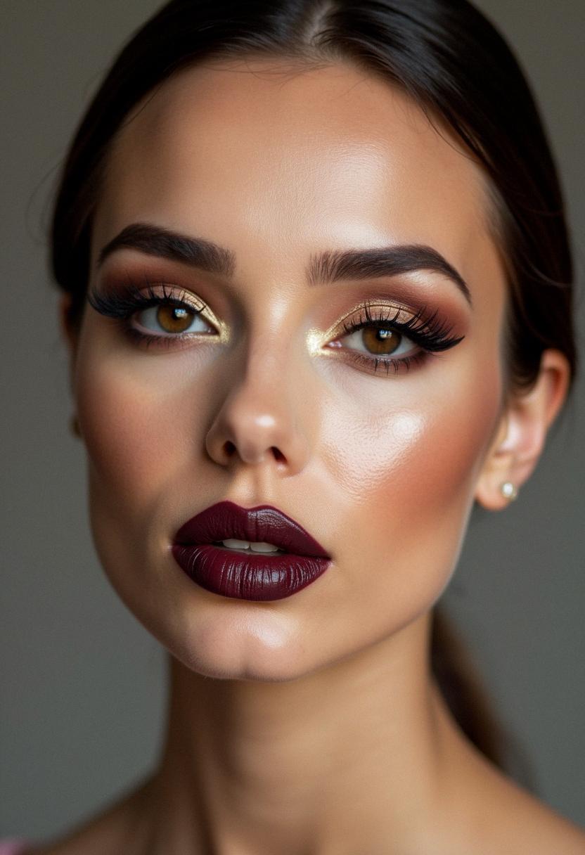 sultry makeup look brown eyes