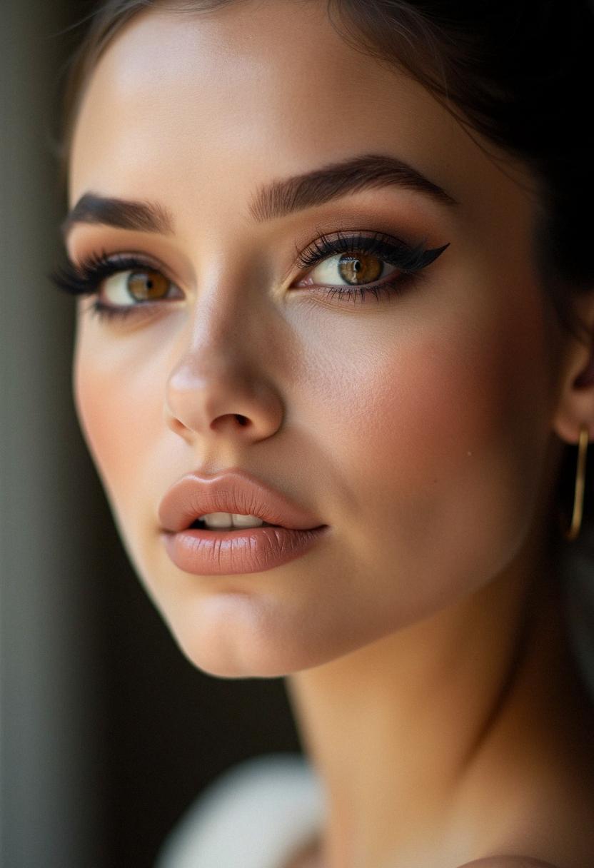 sultry makeup look brown eyes