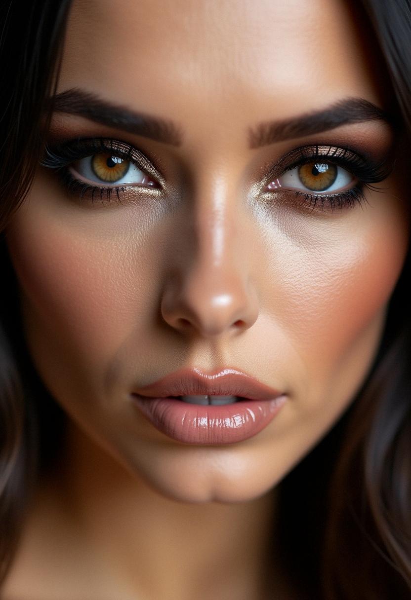 sultry makeup look brown eyes