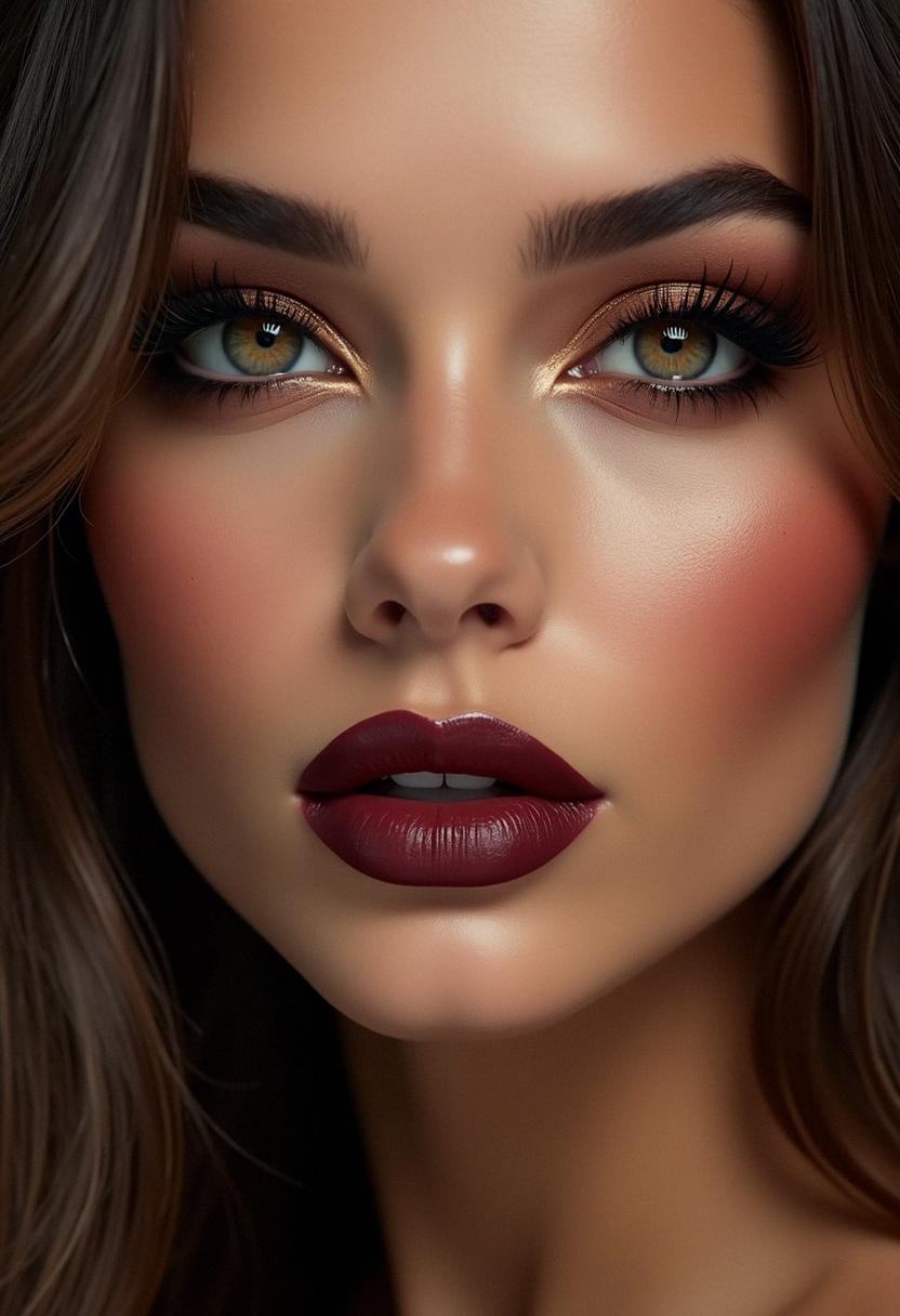 sultry makeup look brown eyes