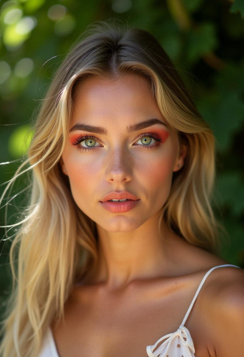 summer makeup green eyes