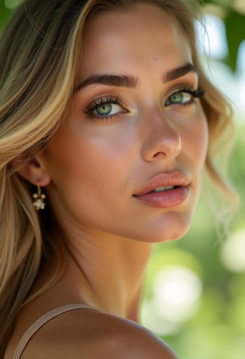 summer makeup green eyes