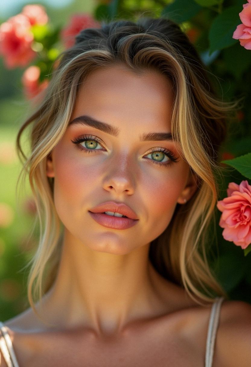 summer makeup green eyes