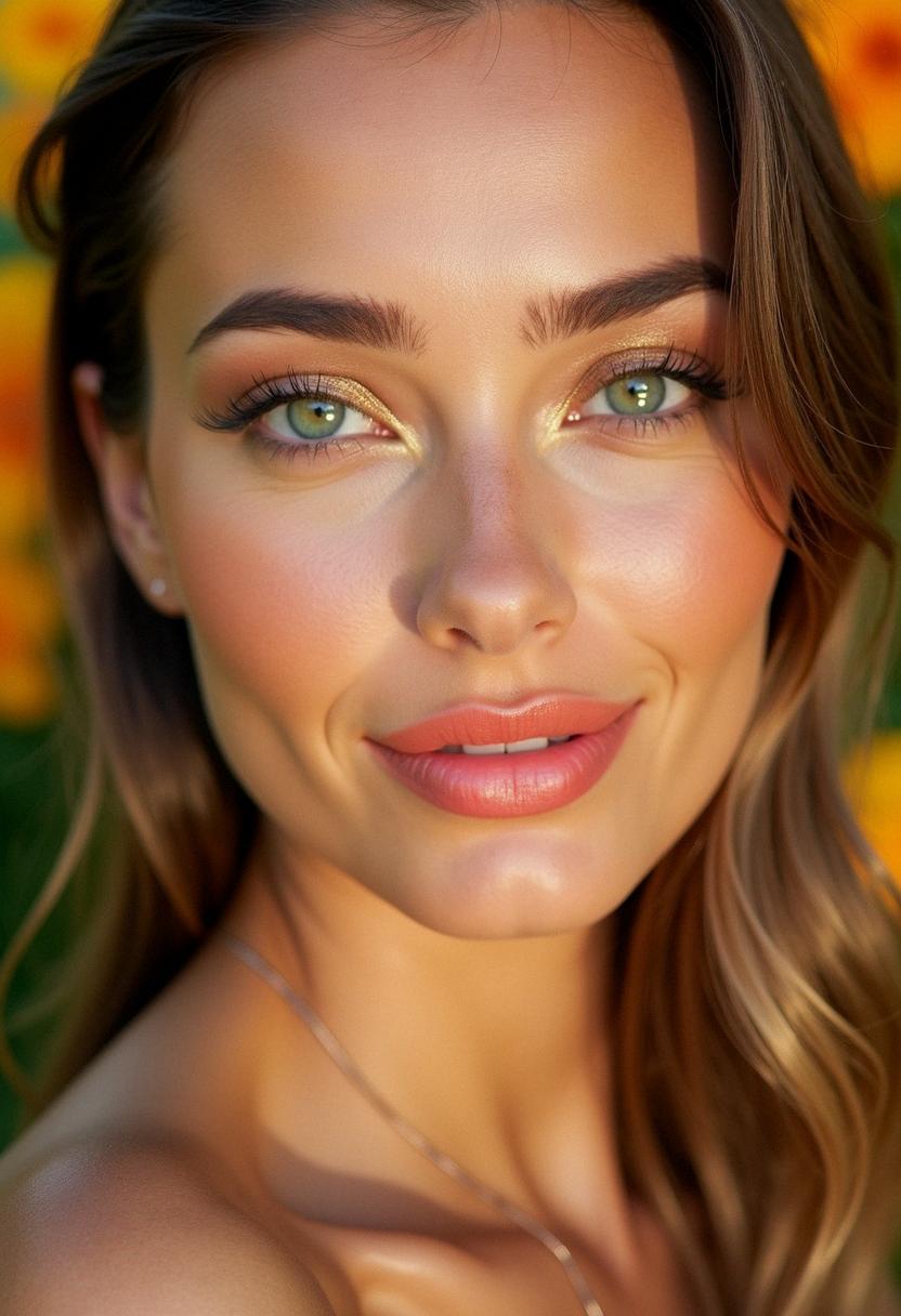 summer makeup green eyes