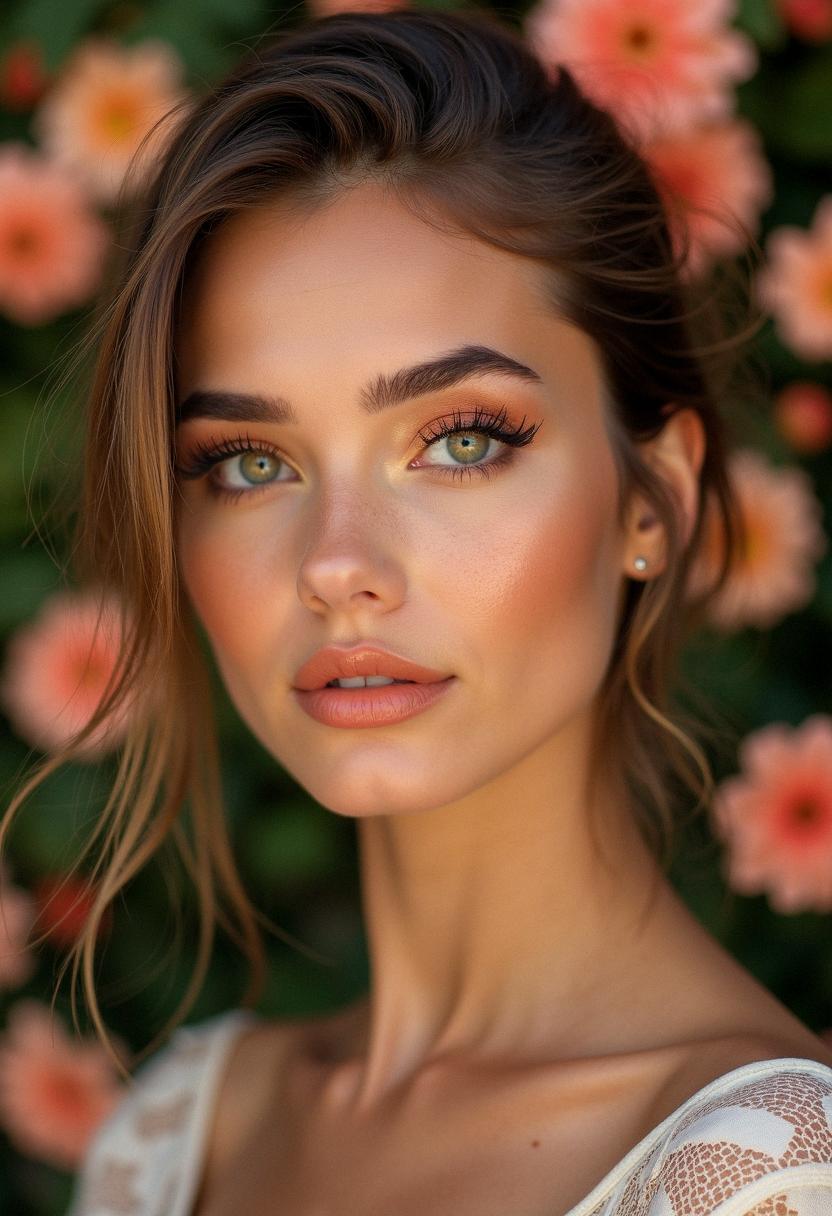 summer makeup green eyes