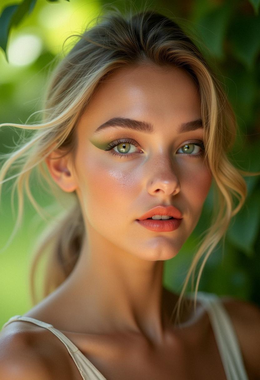 summer makeup green eyes