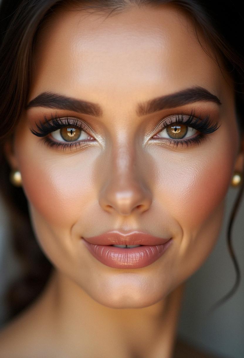 wedding guest makeup brown eyes