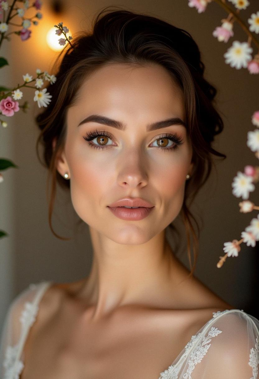wedding guest makeup brown eyes
