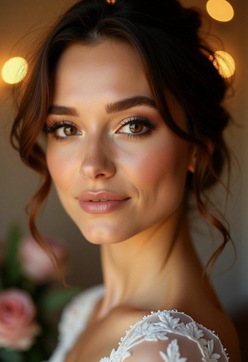 wedding guest makeup brown eyes
